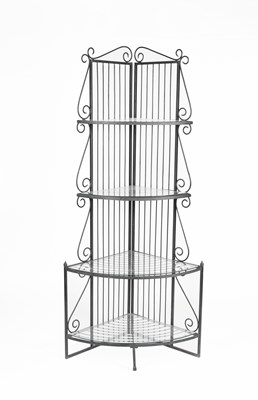 Lot 521 - A modern metal corner garden plant stand