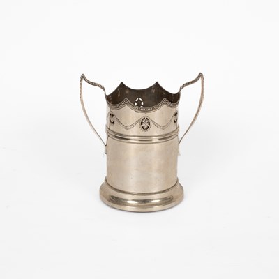 Lot 57 - A silver wine bottle holder