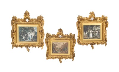 Lot 108 - Three carved giltwood frames