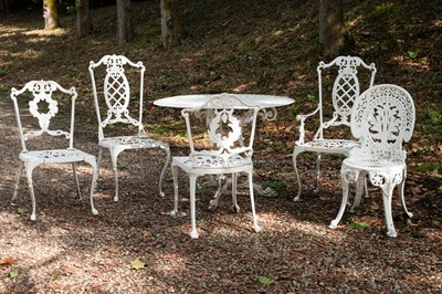 Lot 2 - A white painted metal garden table