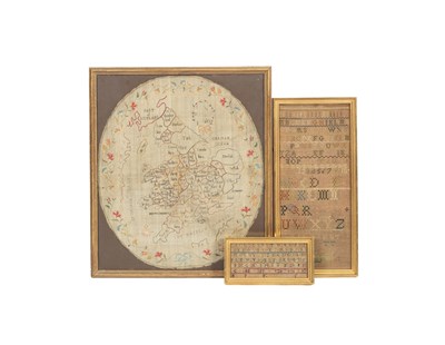 Lot 811 - A George III needlework map of England & Wales