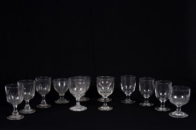 Lot 406 - A group of twelve glass rummers
