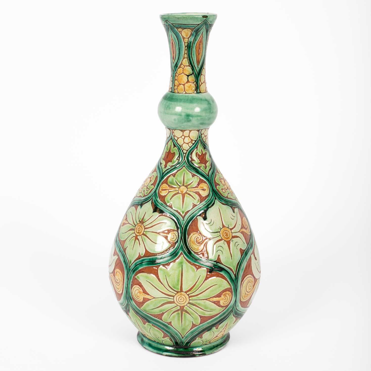 Lot 458 - Della Robbia, an Art Nouveau pottery vase, dated 1900