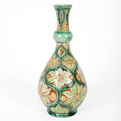 Lot 458 - Della Robbia, an Art Nouveau pottery vase, dated 1900