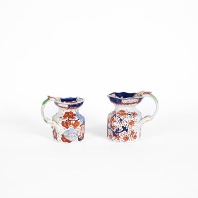 Lot 373 - Two graduated Ironstone china octagonal jugs