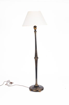 Lot 546 - A Chinoiserie painted standard lamp