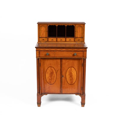 Lot 543 - An 18th Century style satinwood bonheur du jour