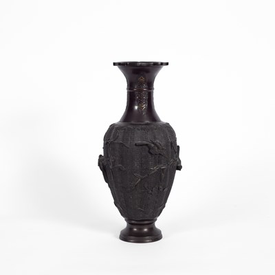 Lot 355 - A Japanese bronze vase