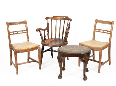 Lot 574 - A pair of early 19th Century dining chairs