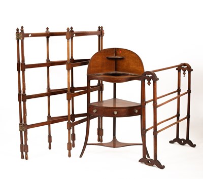 Lot 579 - Two Victorian folding towel rails
