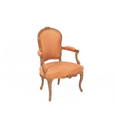 Lot 580 - A Louis XV style armchair
