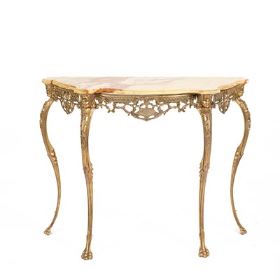 Lot 572 - A gilt metal console table
