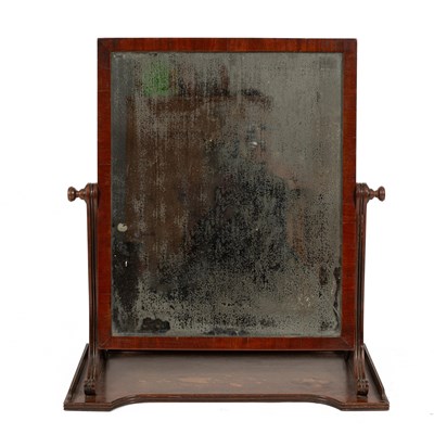 Lot 694 - A 19th Century mahogany framed dressing mirror