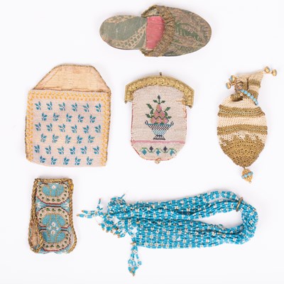 Lot 840 - An 18th Century baby's embroidered slipper