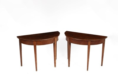 Lot 595 - Two D-ends from a George III dining table