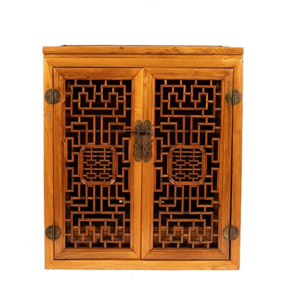 Lot 681 - A 20th Century Chinese ash cabinet