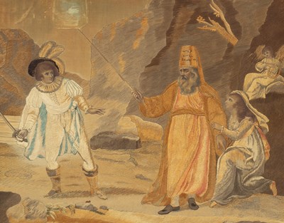 Lot 532 - A silk work picture