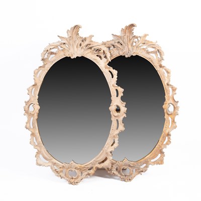 Lot 272 - Two Rococo style resin moulded mirrors