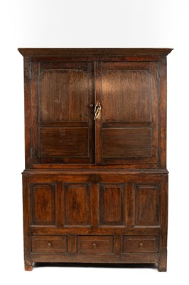 Lot 547 - An early 18th Century oak mule chest