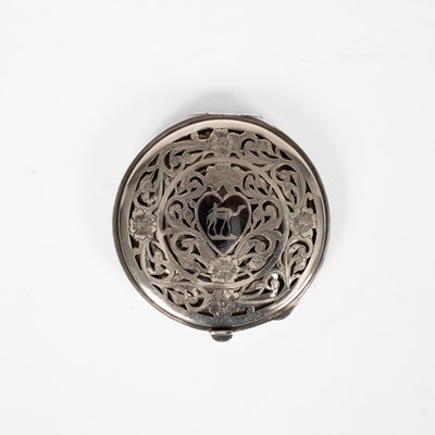 Lot 80 - An Iraqi niello powder compact