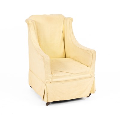 Lot 606 - A Victorian upholstered armchair