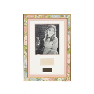 Lot 429 - A framed autograph and photograph of Mary Pickford