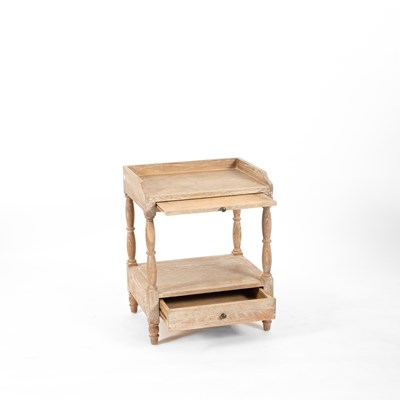 Lot 5 - A limed oak bedside table