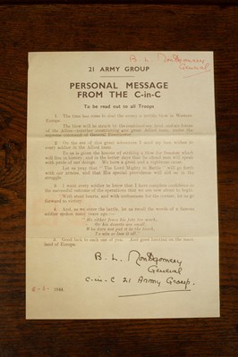 Lot 572 - [WWII D-Day Interest ] Montgomery (General Bernard)