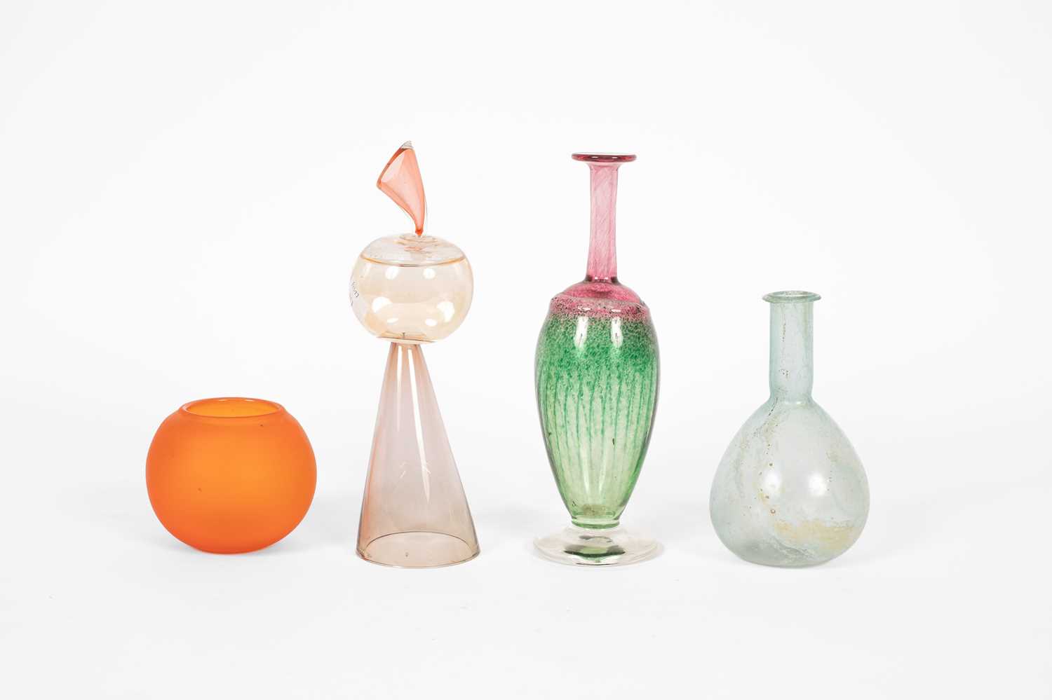 Lot 474 - A studio urn-shaped glass vase