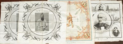 Lot 120 - [Cricket Interest] Two Victorian printed cotton souvenir scarves