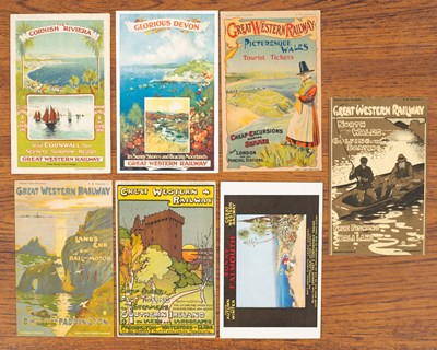 Lot 284 - Seven Great Western Railway Official pictorial poster postcards
