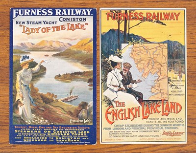 Lot 285 - Two Furness Railway Official advertising poster postcards