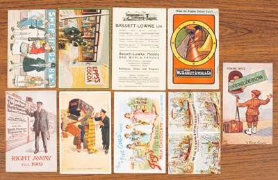 Lot 291 - Nine Railway Official advertising postcards