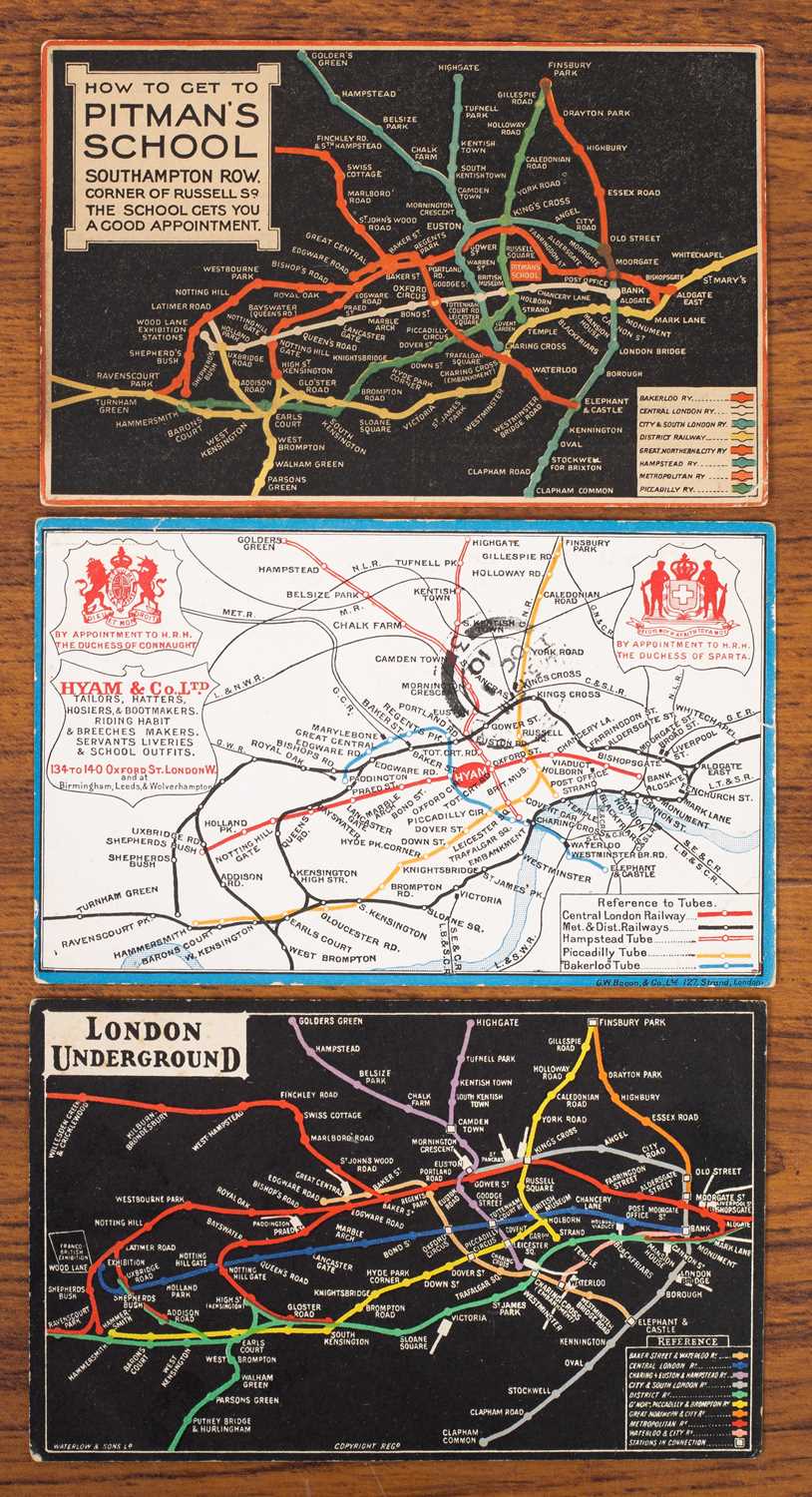 Lot 297 - London Underground postcard map