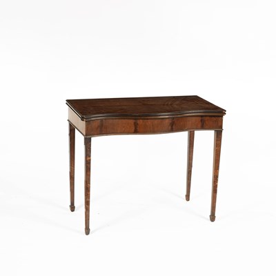 Lot 243 - A George III style mahogany fold-over card table