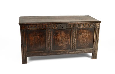 Lot 244 - A 17th Century style oak chest
