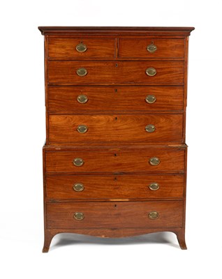 Lot 247 - A George III mahogany chest on chest