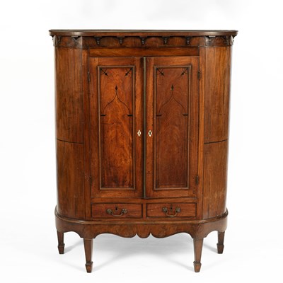 Lot 249 - A Regency mahogany and inlaid Gothic side cabinet