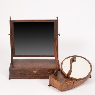 Lot 253 - A 19th Century mahogany toilet mirror