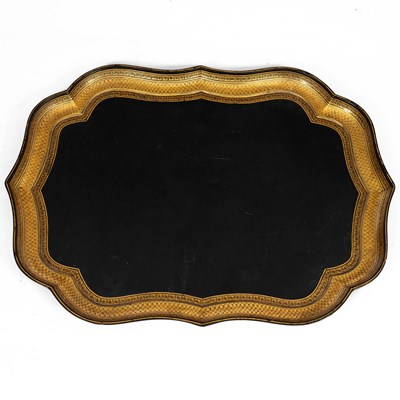 Lot 548 - A 19th Century lacquered tray by Jennens & Bettridge