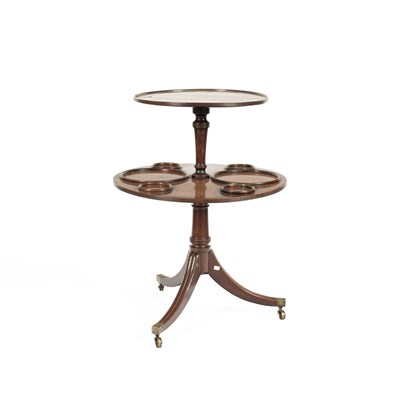 Lot 266 - A George III mahogany two-tier dumb waiter