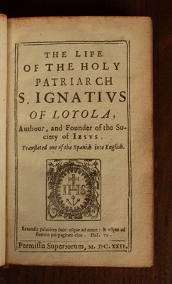 Lot 328 - [Ribadeneyra (Pedro de)] W[alpole], M[ichael] The Life of ... S. Ignatius of Loyola