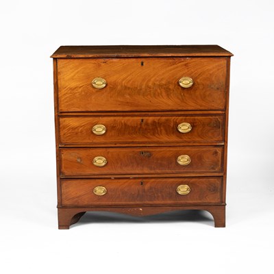 Lot 201 - A Regency mahogany secretaire chest