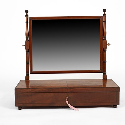Lot 202 - A 19th Century rectangular mahogany swing frame mirror