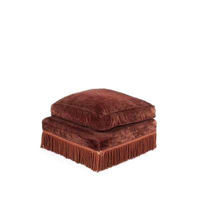Lot 213 - A rectangular upholstered footstool