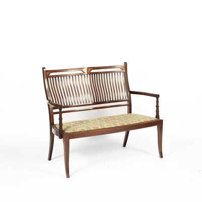 Lot 175 - An Edwardian mahogany inlaid settee