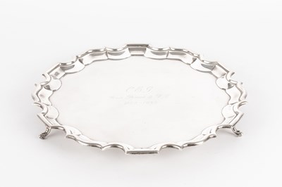 Lot 9 - A silver salver