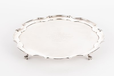 Lot 10 - A silver salver