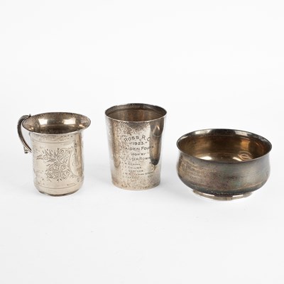 Lot 11 - A silver beaker of Gloucester Rowing Club interest