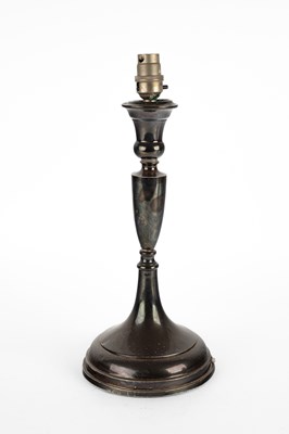 Lot 22 - A silver candlestick